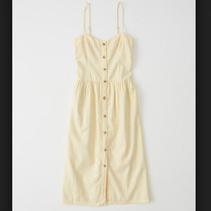 Abercrombie Womens Button Front Midi Dress
